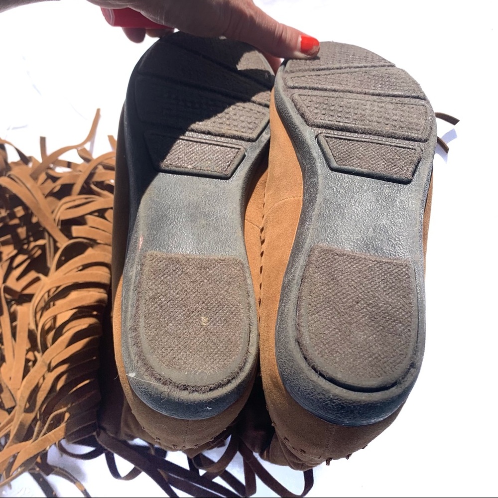 Rampage Brown Fringe Boots 8 - Picture 8 of 8
